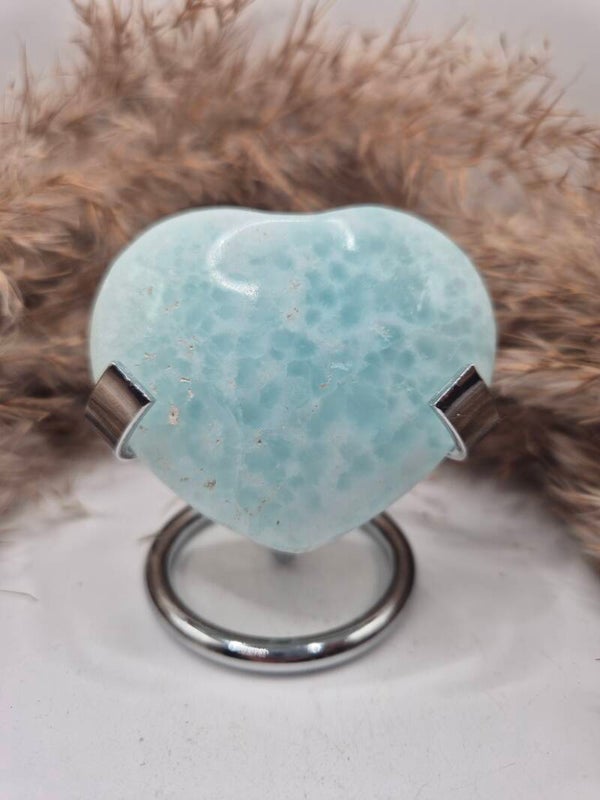 Blaues Aragonit Herz