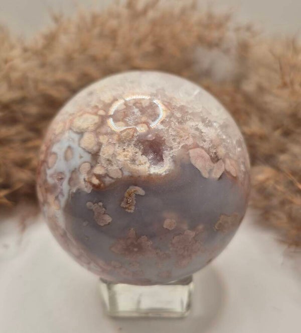 Pink Amethyst x Blumenachat x Amethyst Kugel