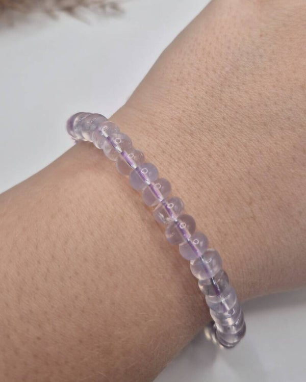 Lavendel Rosenquarz Donut Armband