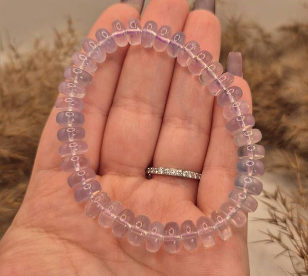 Lavendel Rosenquarz Donut Armband