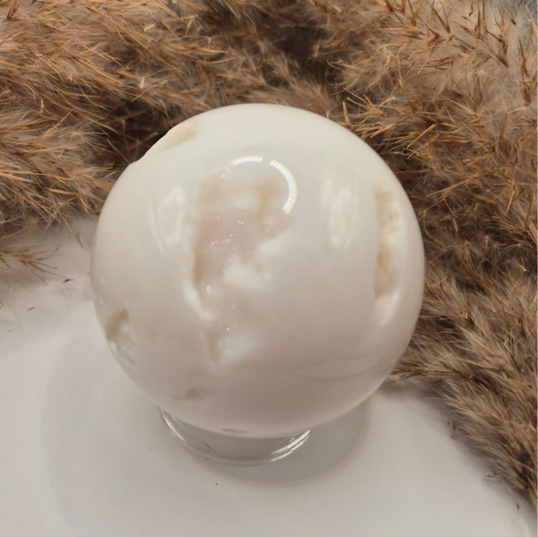 Weiße Achat Kugel