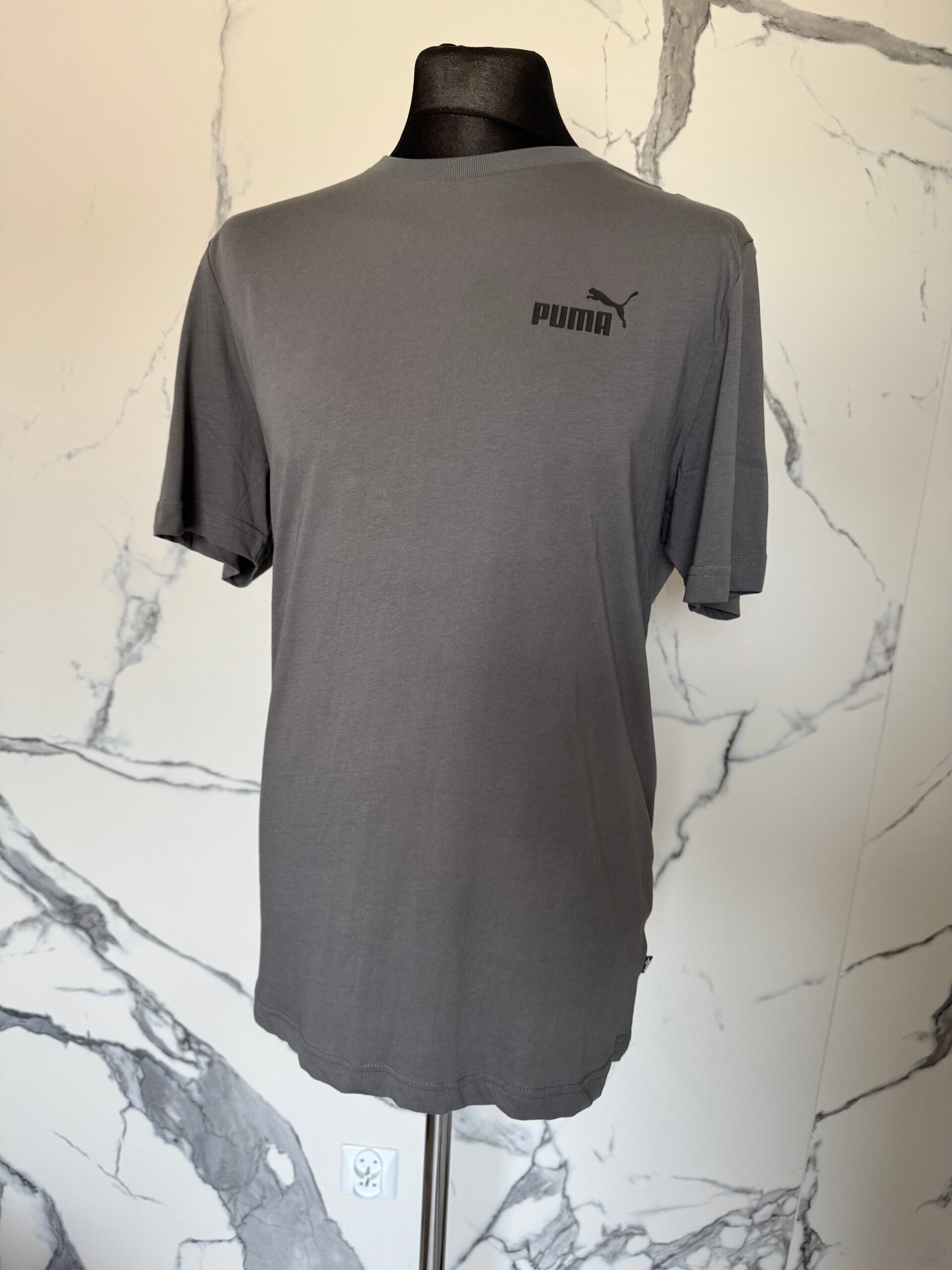 T-SHIRT PUMA ESS SMALL LOGO TEE CASTLEROCK-BLACK