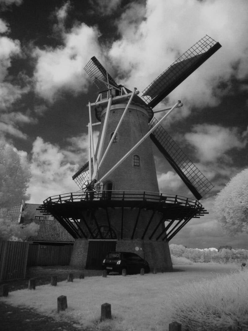 infrared photo windmil.