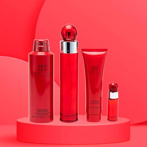 360º RED FOR MEN SET 4 PIEZAS