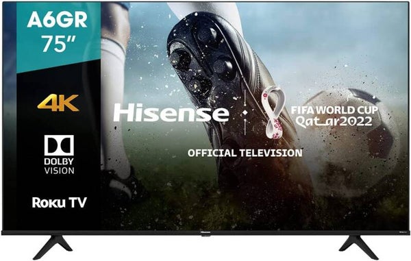 Smart TV LED 75", 4K Ultra HD Hisense 75A6GR