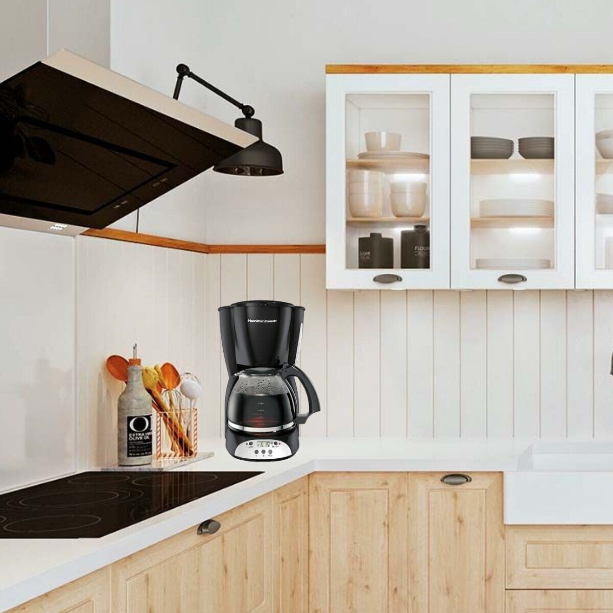 CAFETERA HAMILTON BEACH 49465r 12 TAZAS PROGRAMABLE