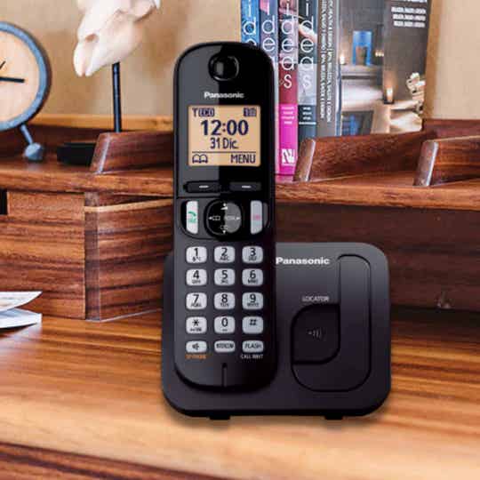 Teléfono Inalámbrico Altavoz 1 Auricular 1 Línea, Negro Panasonic KX-TGC210MEB