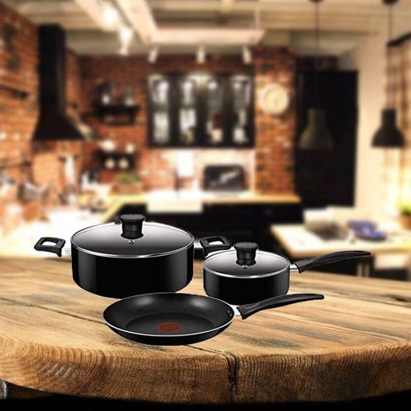 Batería T-Fal 5 pzas Family Cook Negro
