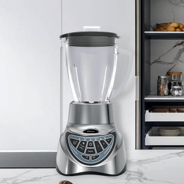 LICUADORA 3VEL 1.5LT VASO VIDRIO REVERSIBLE PLATA OSTER