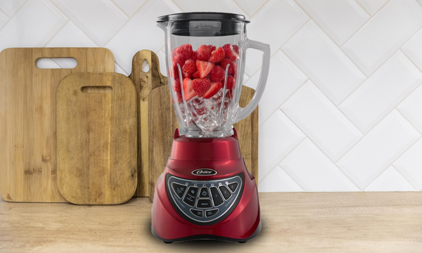 LICUADORA 3VEL 1.5LT VASO VIDRIO REVERSIBLE ROJO OSTER