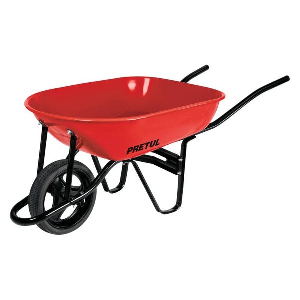 AM3K20630 Carretilla 5.5 ft3 roja, imponchable, bastidor tubular, PRETUL
