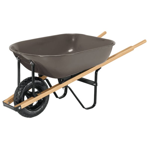 AM3K20624 Carretilla 5.5ft3 gris, neumática, bastidores madera, PRETUL