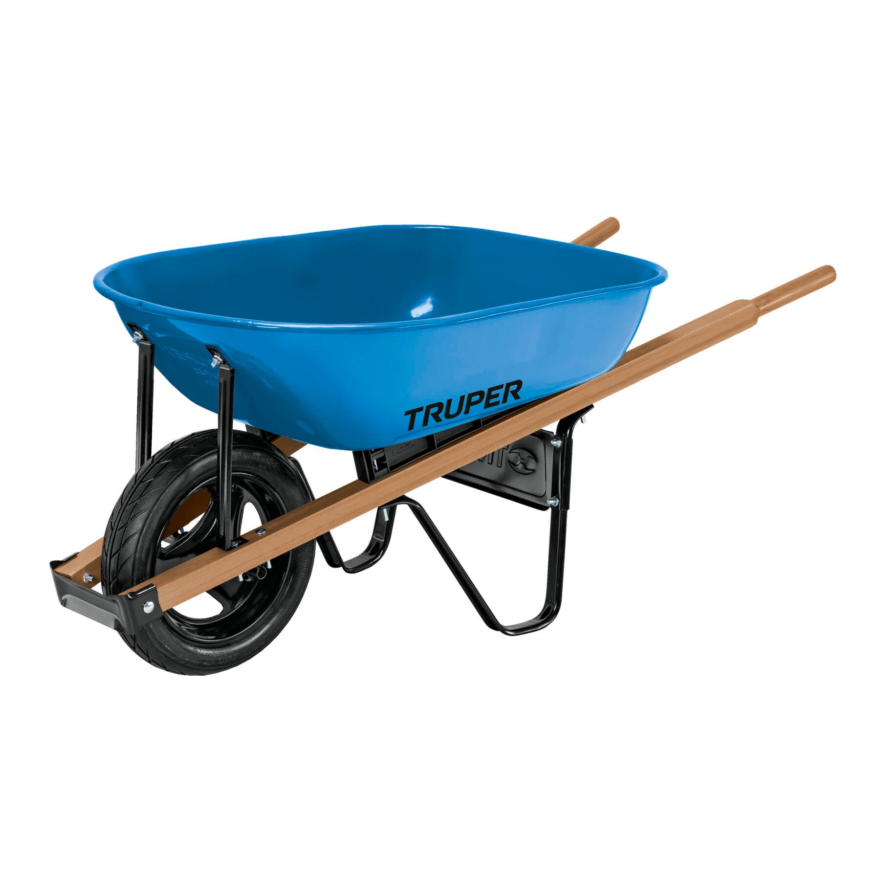 AM3K10908 Carretilla 5.5 ft3 imponchable, bastidores madera, TRUPER