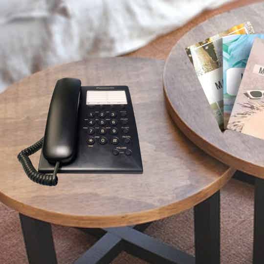 Teléfono Básico Negro Panasonic KX-TS550MEB