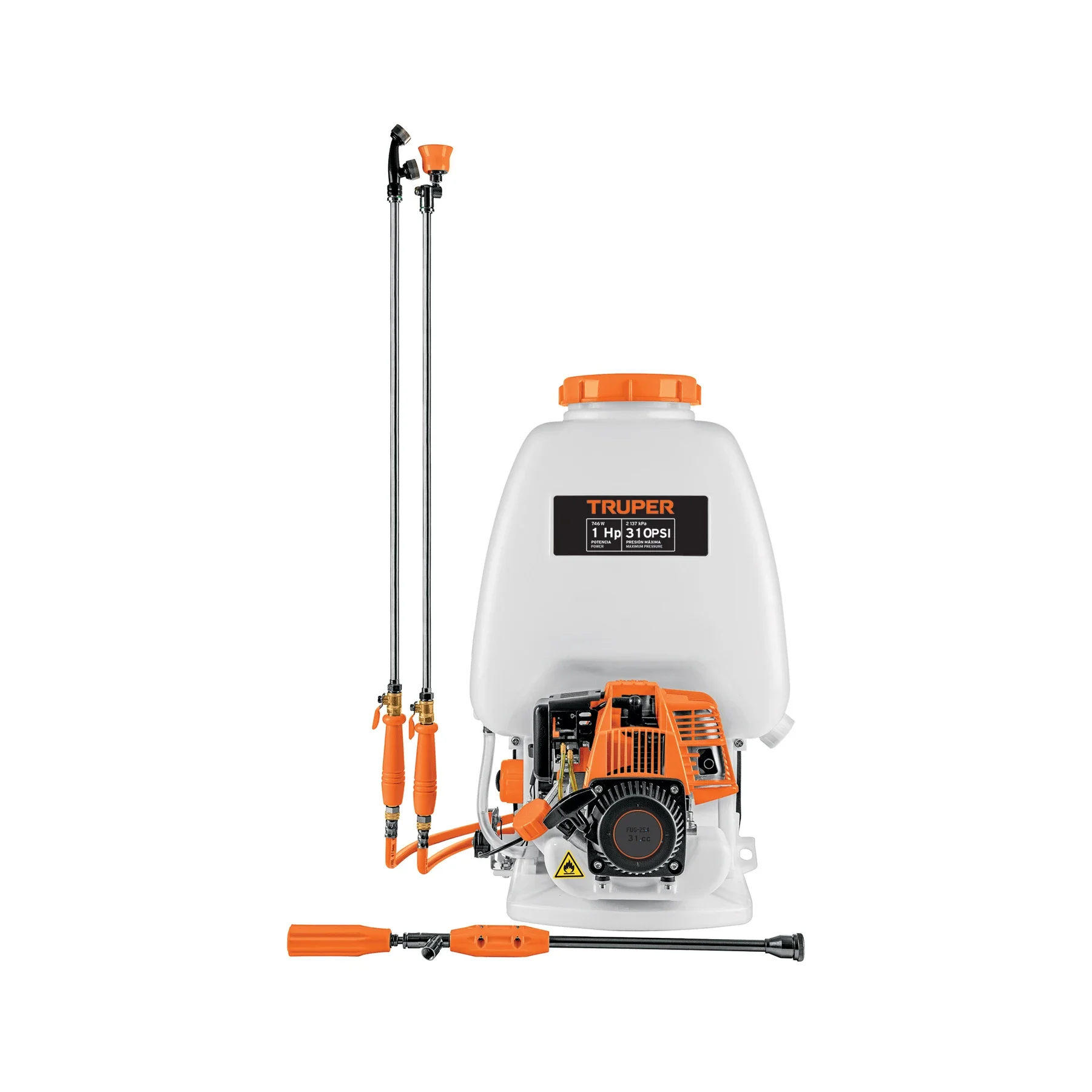 AM3K101569 Fumigador de 25 L con motor a gasolina de 4 tiempos, TRUPER