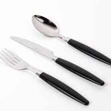 Juego de cubiertos 12 piezas mango negro Gibson Palmdale 12n