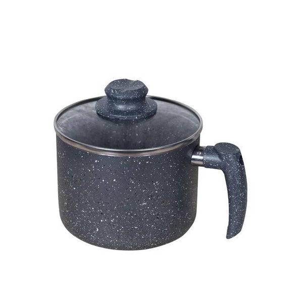 Y319-PMR18	Pocillo de aluminio con antiadherente de mármol y tapa 18 cms