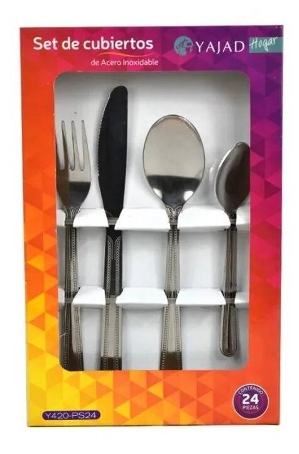 Y420-PS24	Set de cubiertos de acero inoxidable puntos 24 piezas