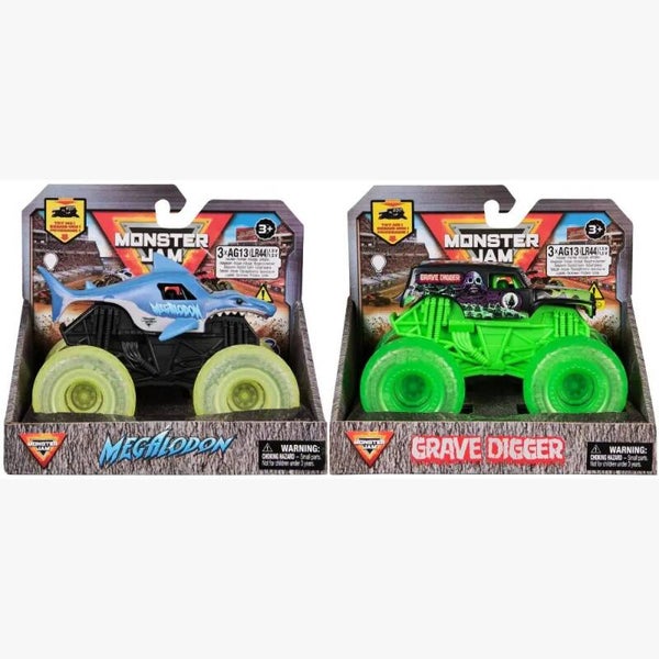 6071190	MONSTER JAM RUEDAS LUMINOSAS ESCALA 1:43 SURTIDO