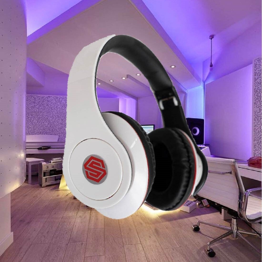 AUDIFONOS DIADEMA ACOLCHONADOS HI-FI BLANCO SELECT SOUND
