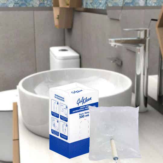 CAJA DE JABÓN GEL CARTUCHO 500 ML. C/12 PZAS GEL KLEEN