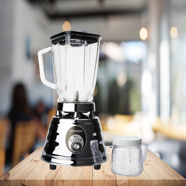 LICUADORA 3VEL 1.25LT VASO VIDRIO METAL CROMADO BRILLANTE OSTER