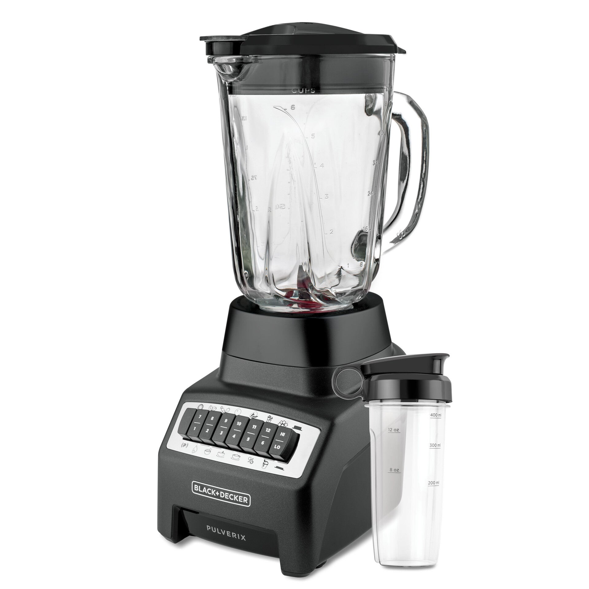 LICUADORA 12V 1.5LT VASO DE VIDRIO PULVERIX SILVER B&D