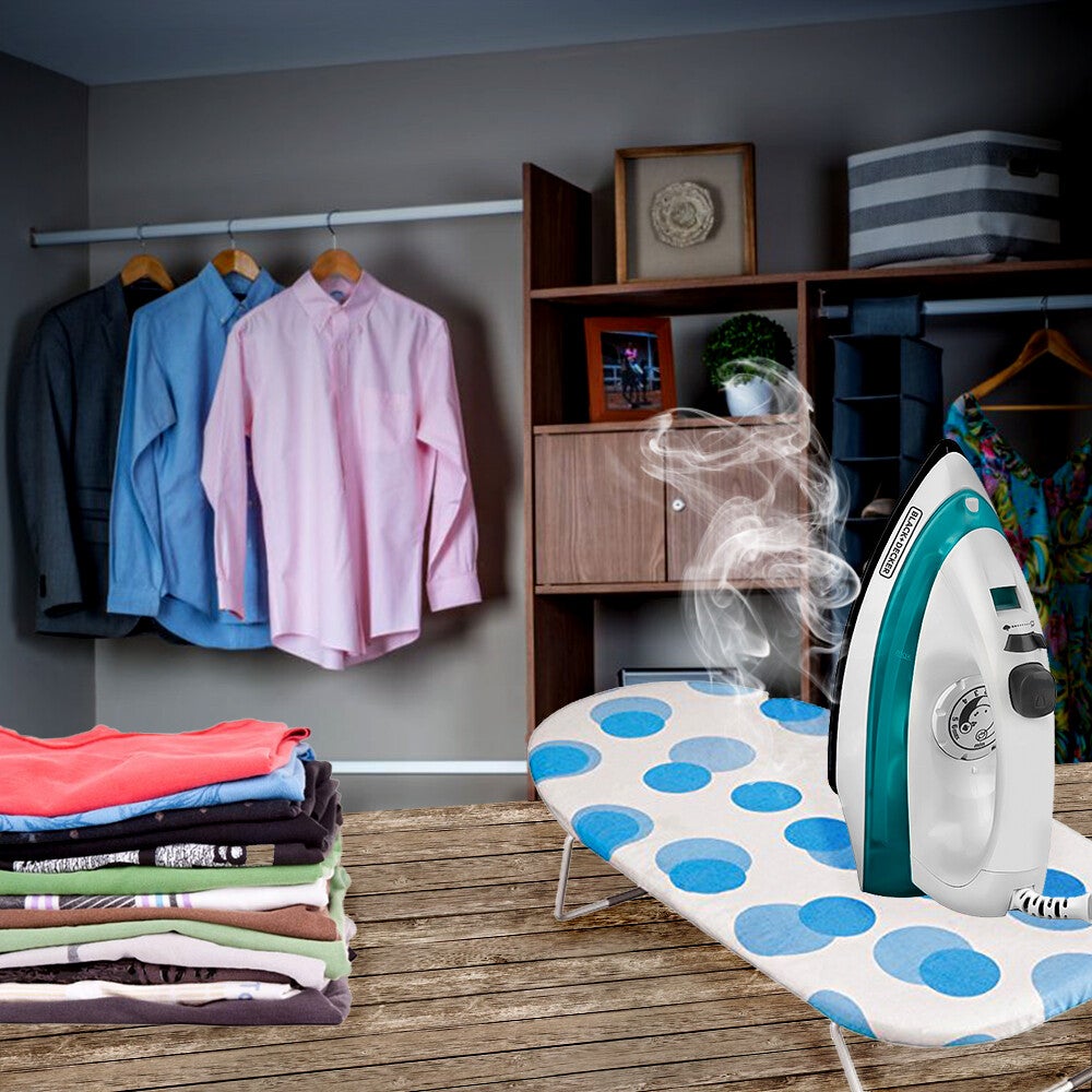 PLANCHA DE VAPOR SUELA ANTIADHERENTE BLANCO/AZUL B&D