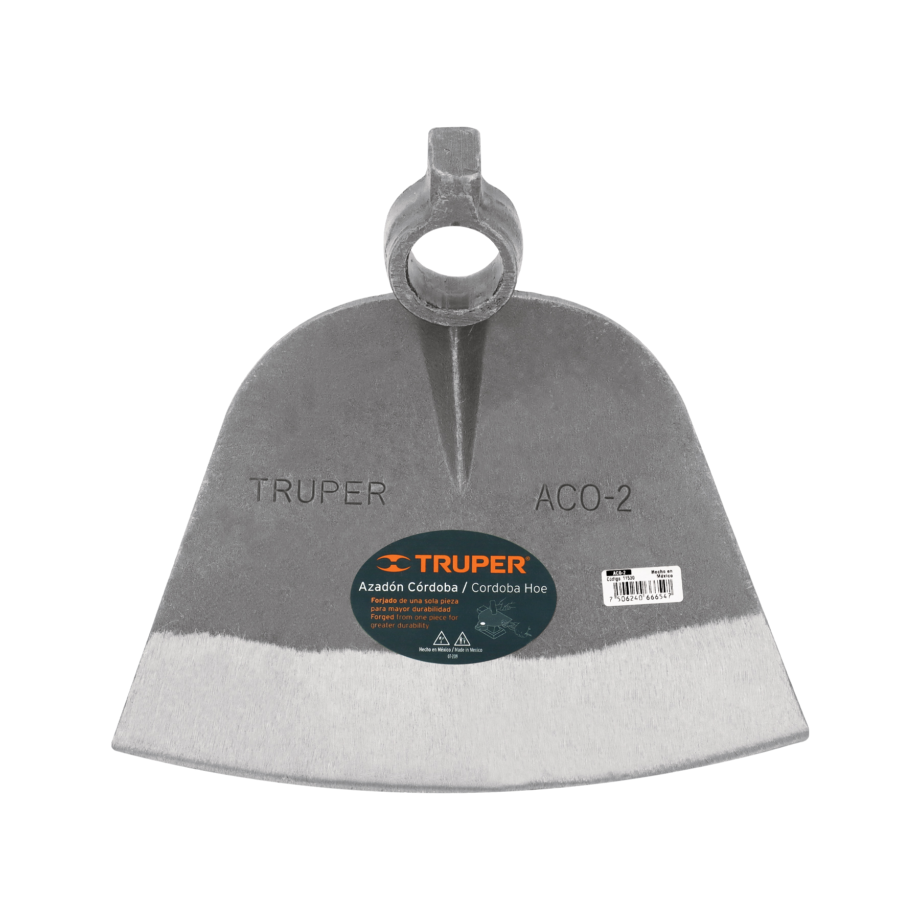 AM3K11530 Azadón Córdoba No. 2 de 2.2 lb, sin mango, TRUPER