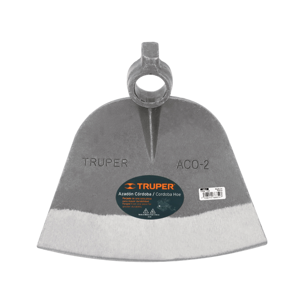 AM3K11530 Azadón Córdoba No. 2 de 2.2 lb, sin mango, TRUPER
