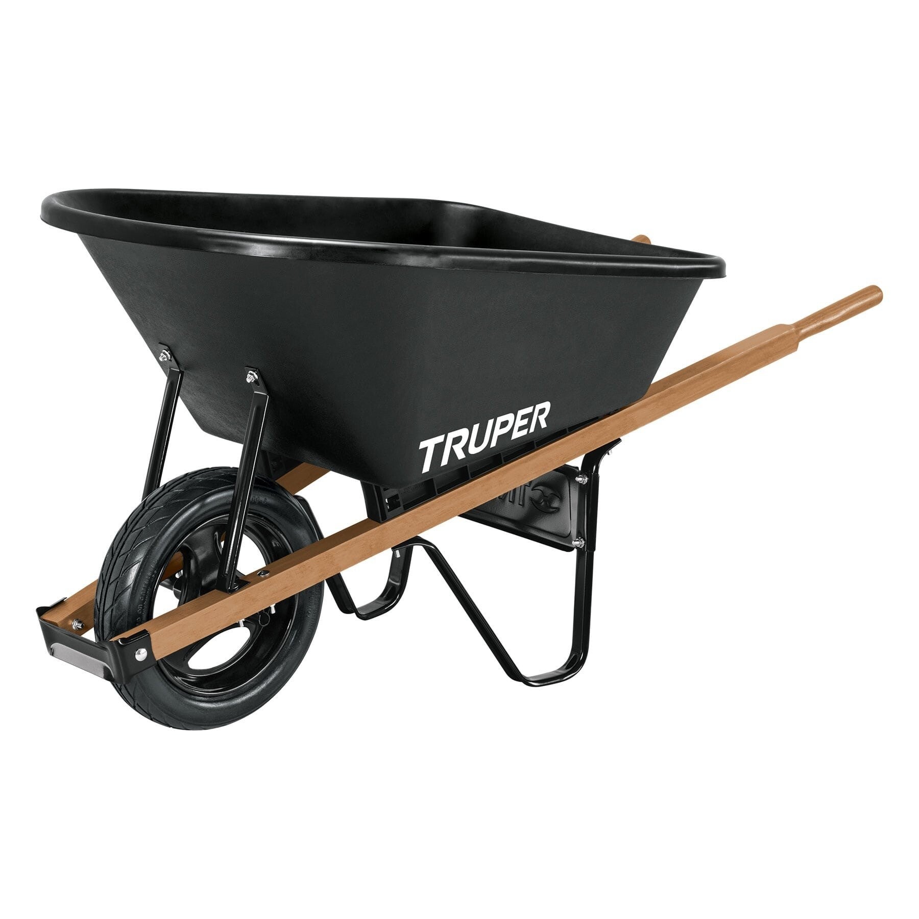 AM3K10911 Carretilla 6 ft3 concha plástica, imponchable b/madera, TRUPER