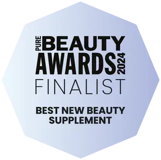 Pure Beauty award finalist in 2024 in categorie best new beauty supplement