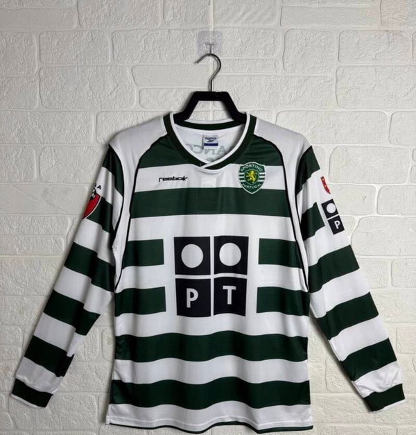 Reebok Sporting Lisbon 2001-2003 home  Longsleeve