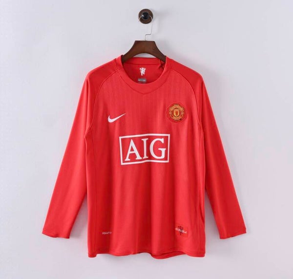 long-sleeved 2007-2008 Nike Manchester United home kit