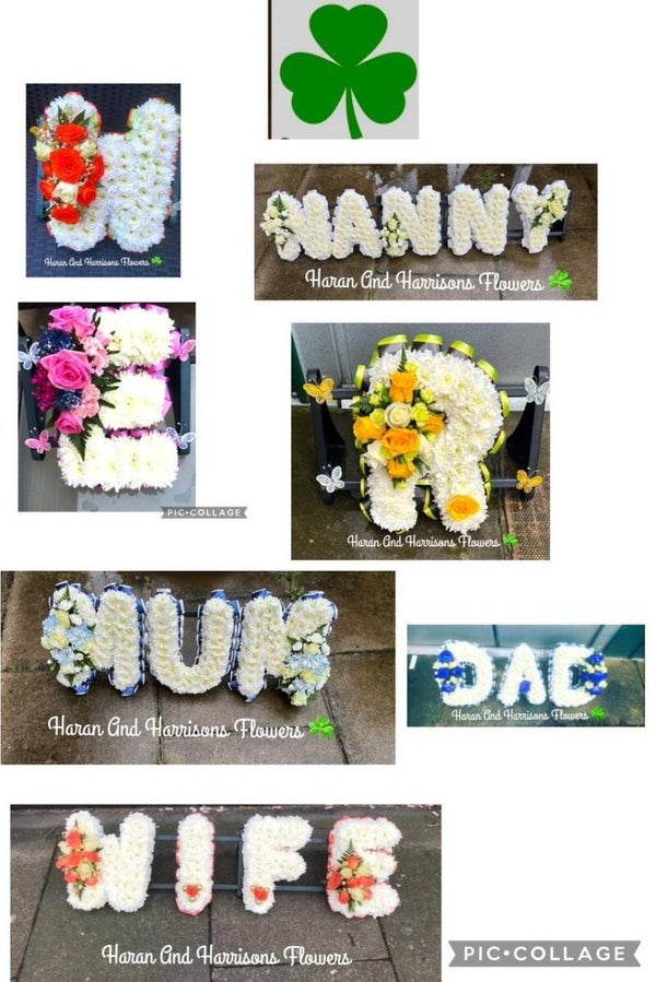 Funeral Flowers Letters
