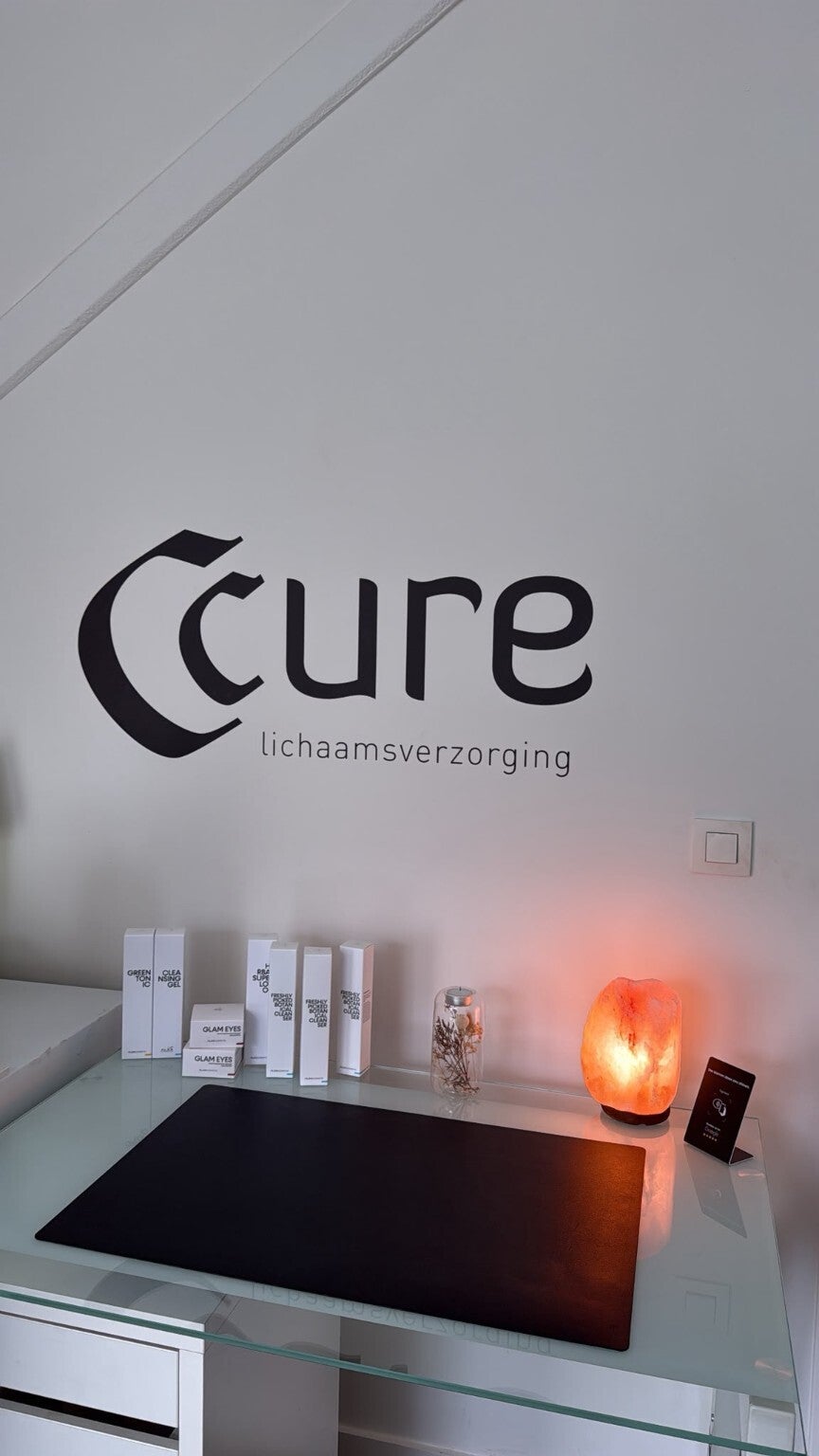 C-Cure-logo rechtstreeks op de muur geprint in Zoersel