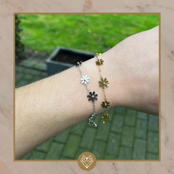 Armband Flowers - Goud/Zilver