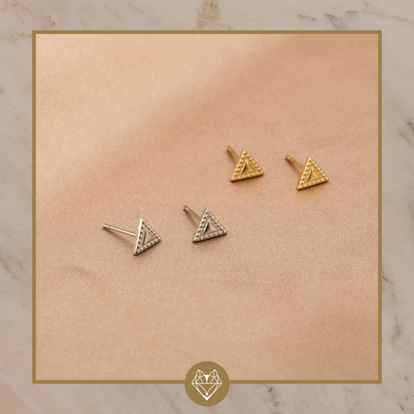 Oorbelknopje Piramide