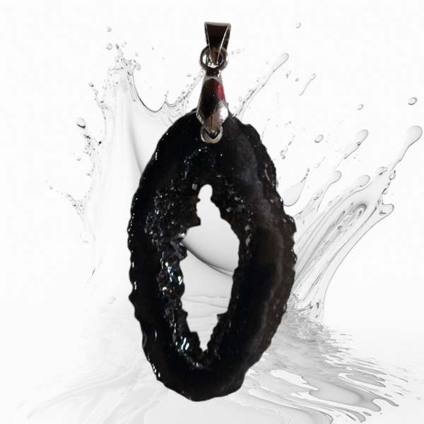 Pendentif façon pierre précieuse