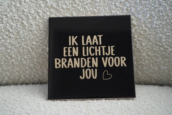 Denken aan/ Opsteker 15x15 tegel