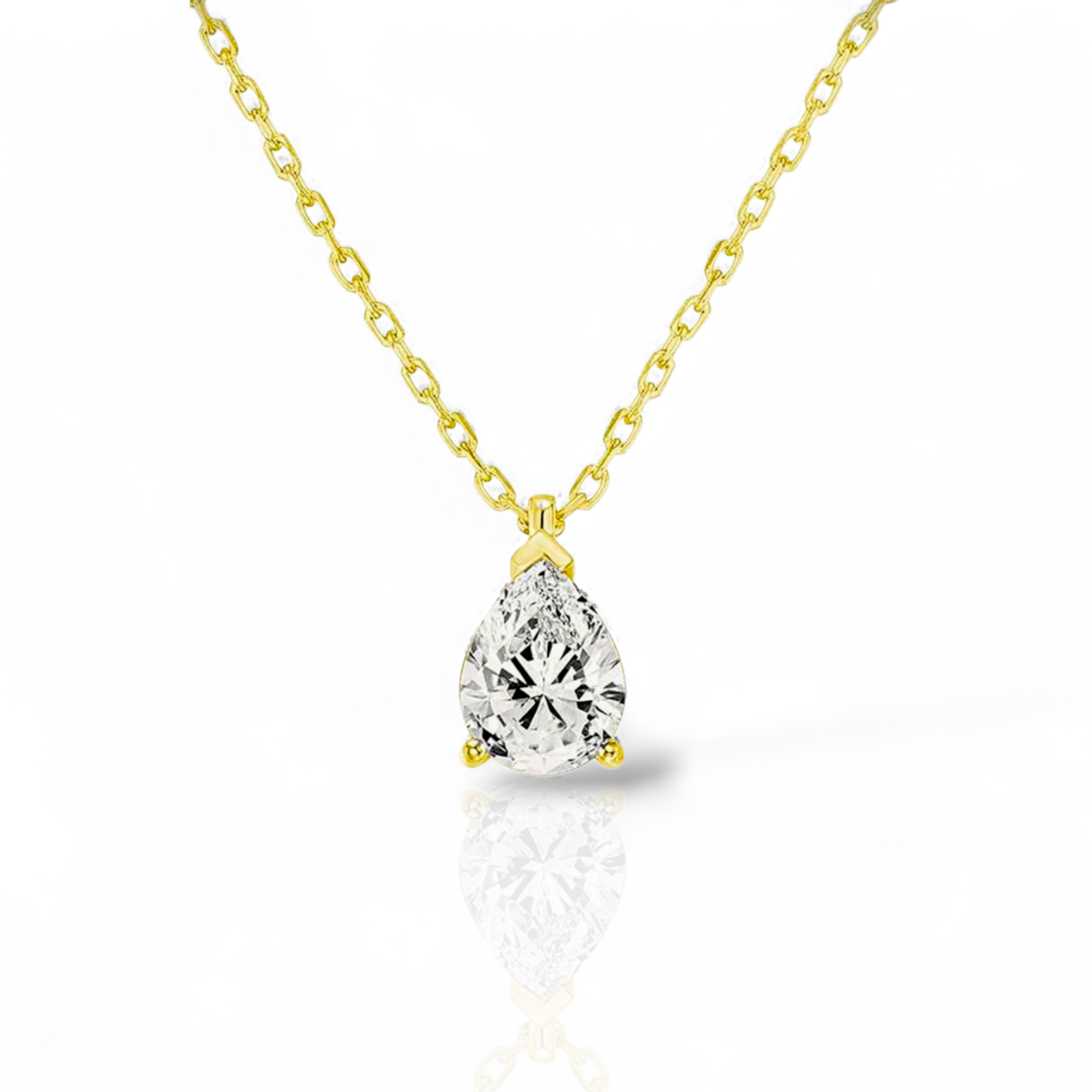 S925 Gold Teardrop Necklace
