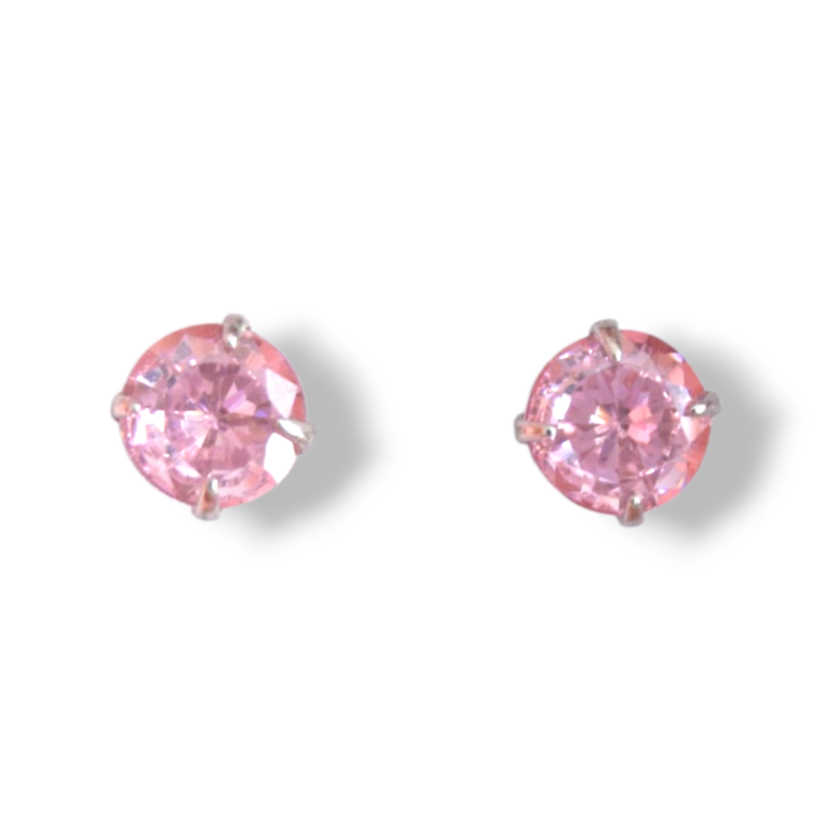 S925 Pink Round Studs