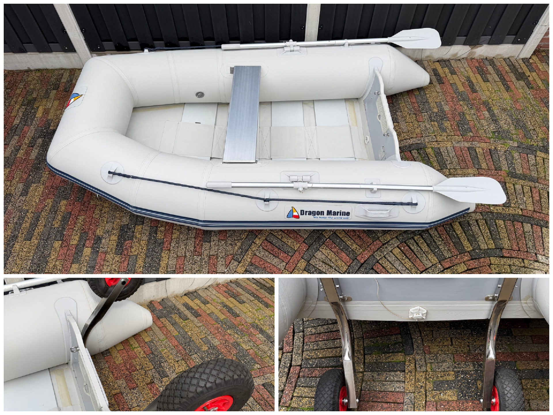 Dragon Marine MW 260 SL inclusief RVS strandwielen 2.60 x 1.55 tubes Ø 43cm (lattenbodem)