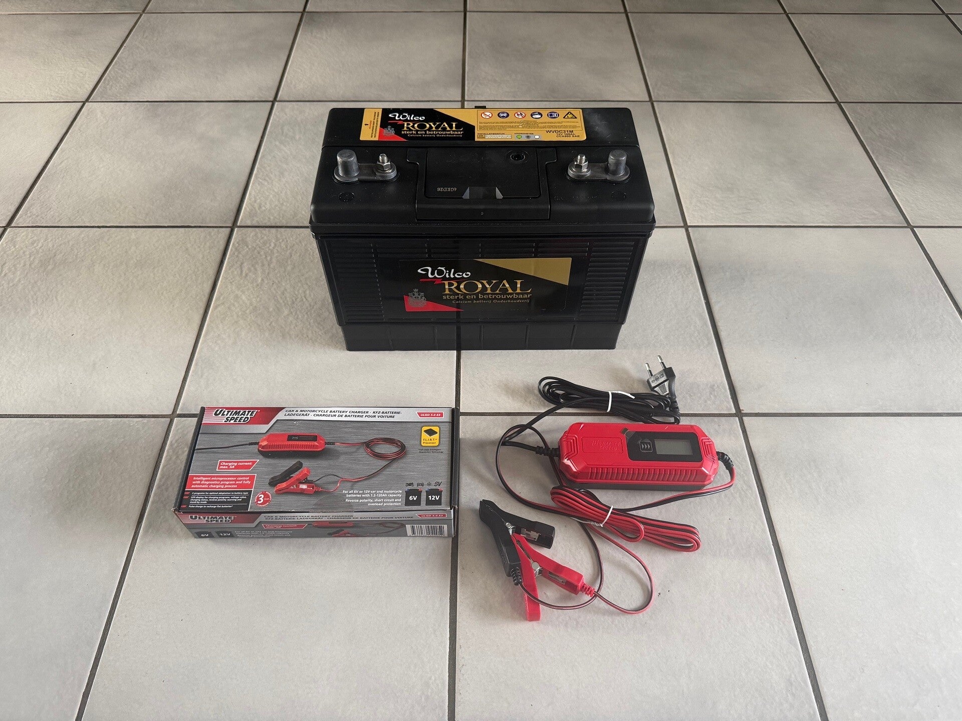 Wilco Royal 105Ah inclusief NIEUWE ! UltimateSpeed accu oplader alleen icm aankoop van een fluistermotor