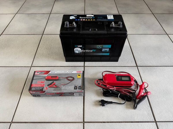 Sportline 105Ah inclusief NIEUWE ! UltimateSpeed accu oplader alleen icm aankoop van een fluistermotor