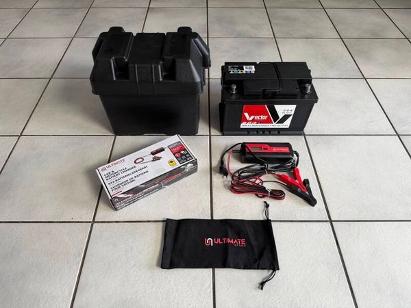 Vector 72Ah inclusief NIEUWE ! UltimateSpeed accu oplader en accu opberg box alleen icm aankoop van een fluistermotor