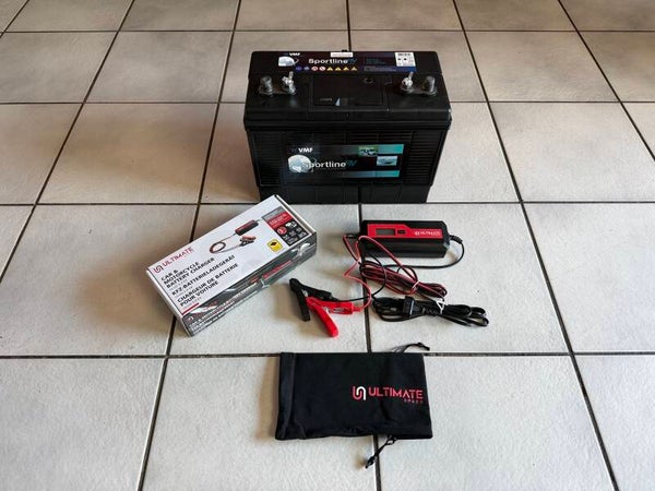 Sportline 105Ah inclusief NIEUWE ! UltimateSpeed accu oplader alleen icm aankoop van een fluistermotor