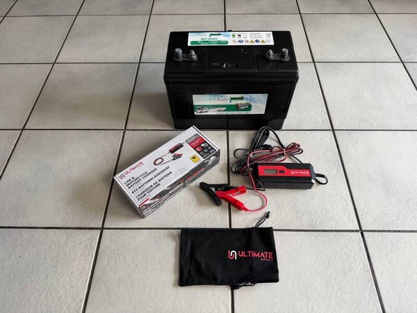 Dyno 105Ah inclusief NIEUWE ! UltimateSpeed accu oplader alleen icm aankoop van een fluistermotor