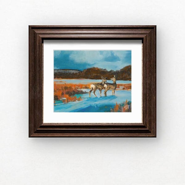 Deer in the Winter Valley