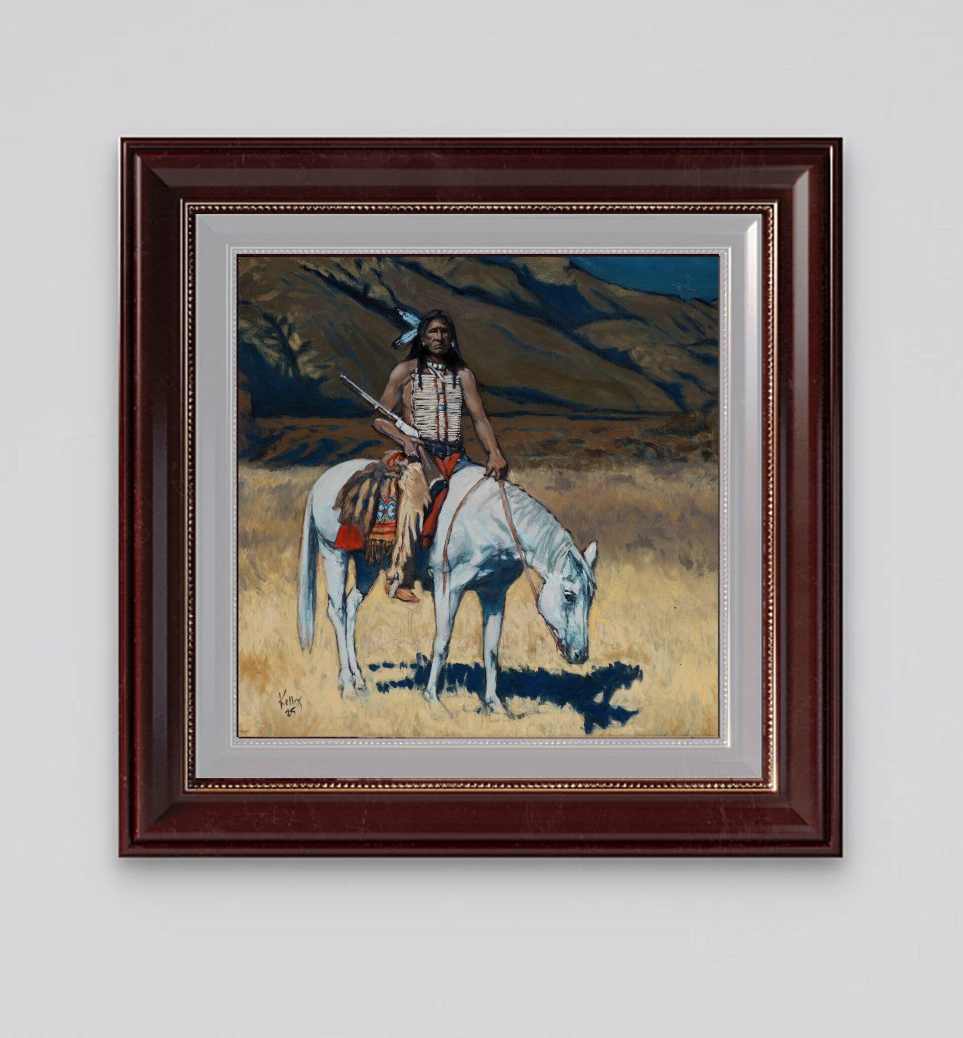 Indian on Horseback - "Remington" style study